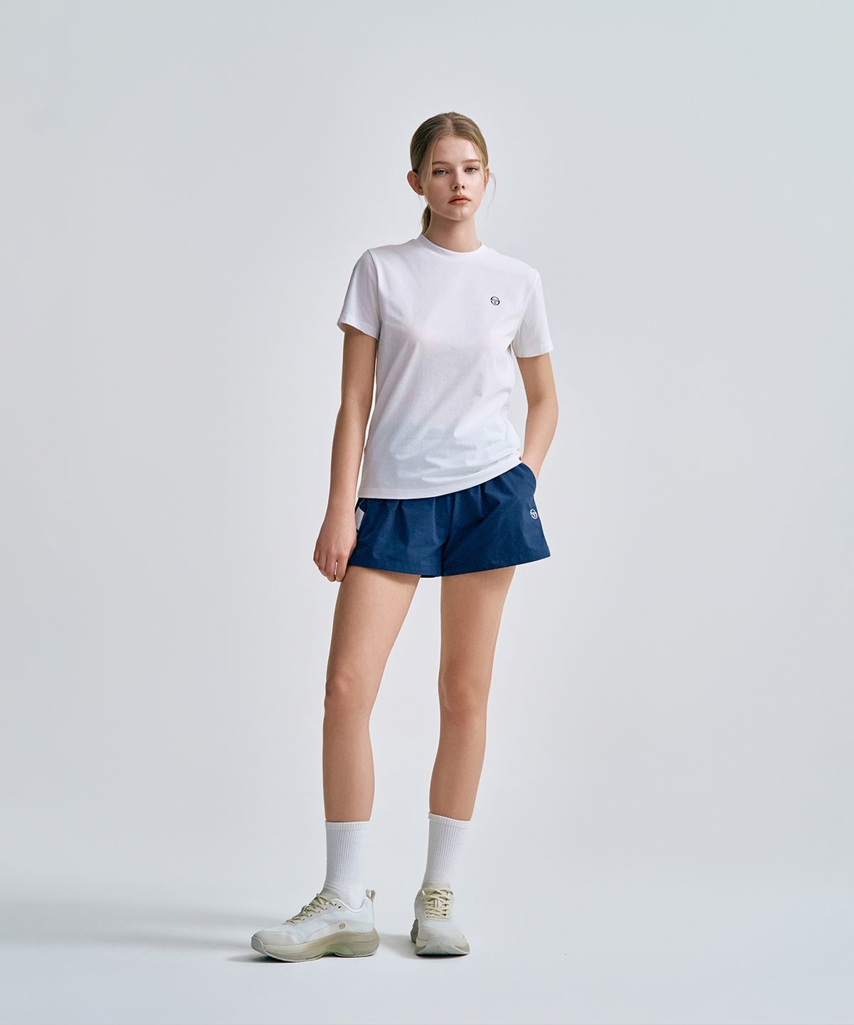세르지오 타키니(SERGIO TACCHINI) W 리네아 4인치 우븐 쇼츠 (Navy)