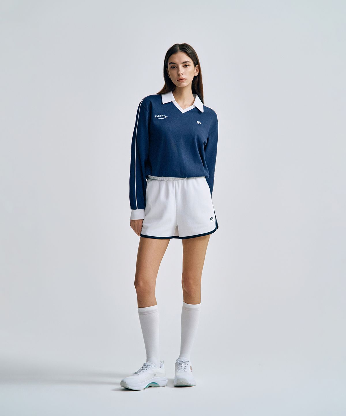 세르지오 타키니(SERGIO TACCHINI) W 더블니트 돌핀쇼츠 (White)