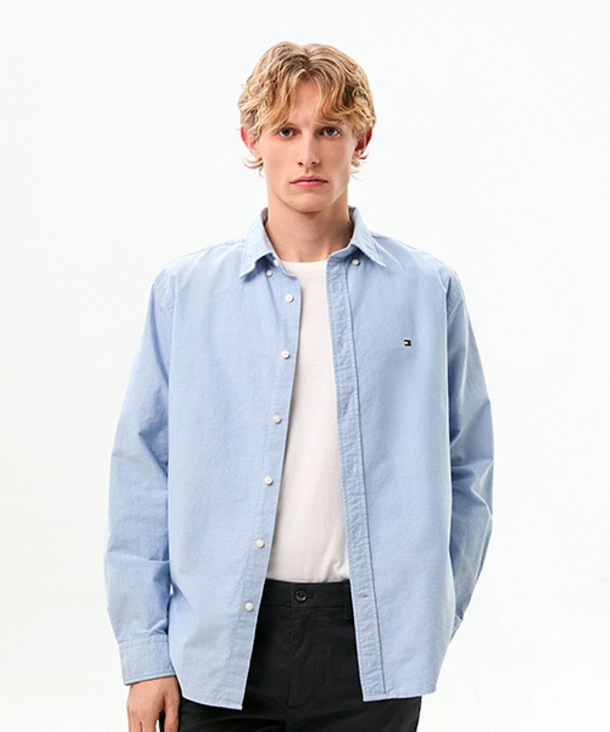 타미힐피거(TOMMY HILFIGER) [Asian Regula fit] 헤리티지 옥스포드 솔리드 셔츠 (T12G0WSH010MT20GY)