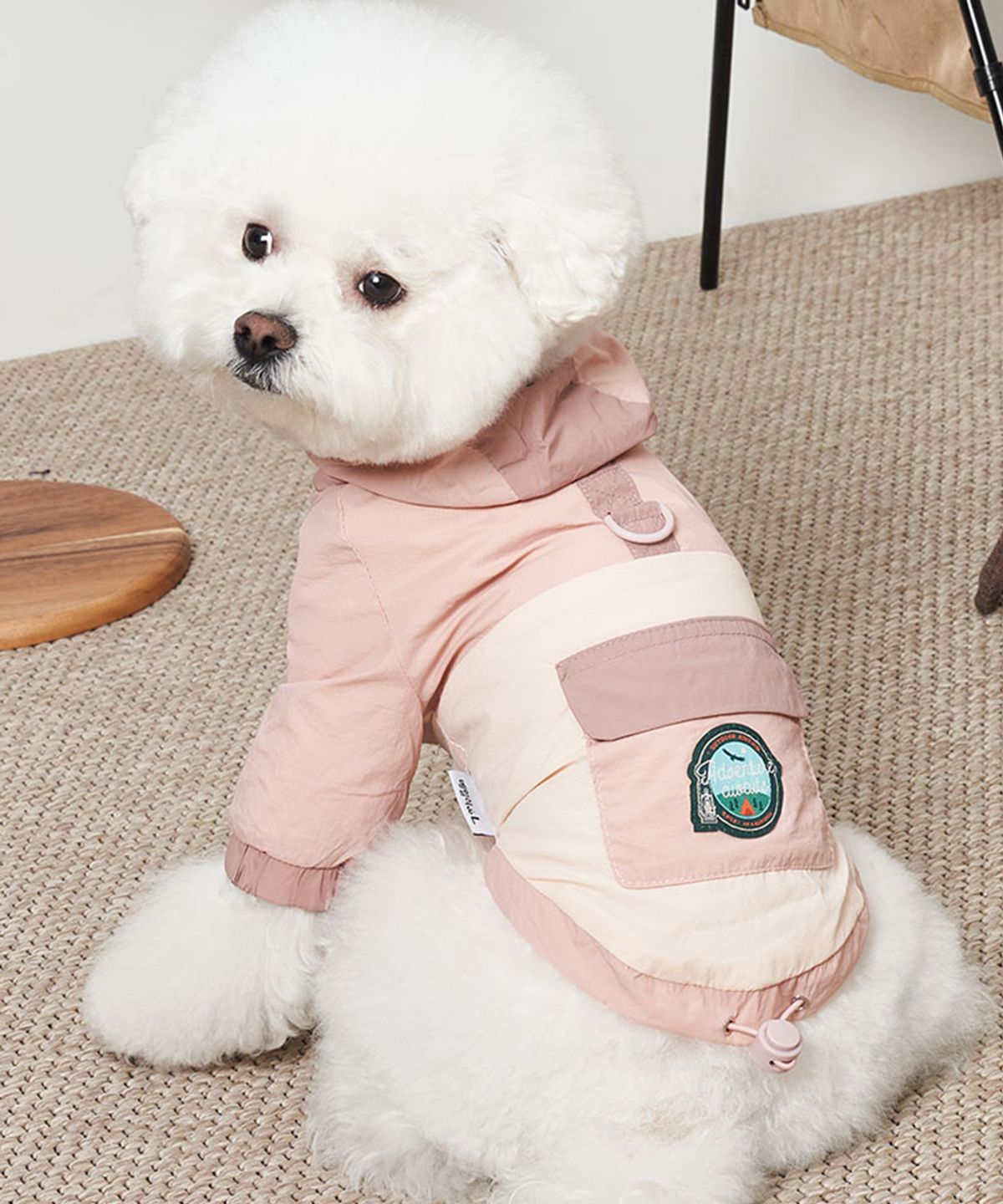 베일리(BAILEY) 강아지옷 아웃도어 아노락 바람막이 인디핑크