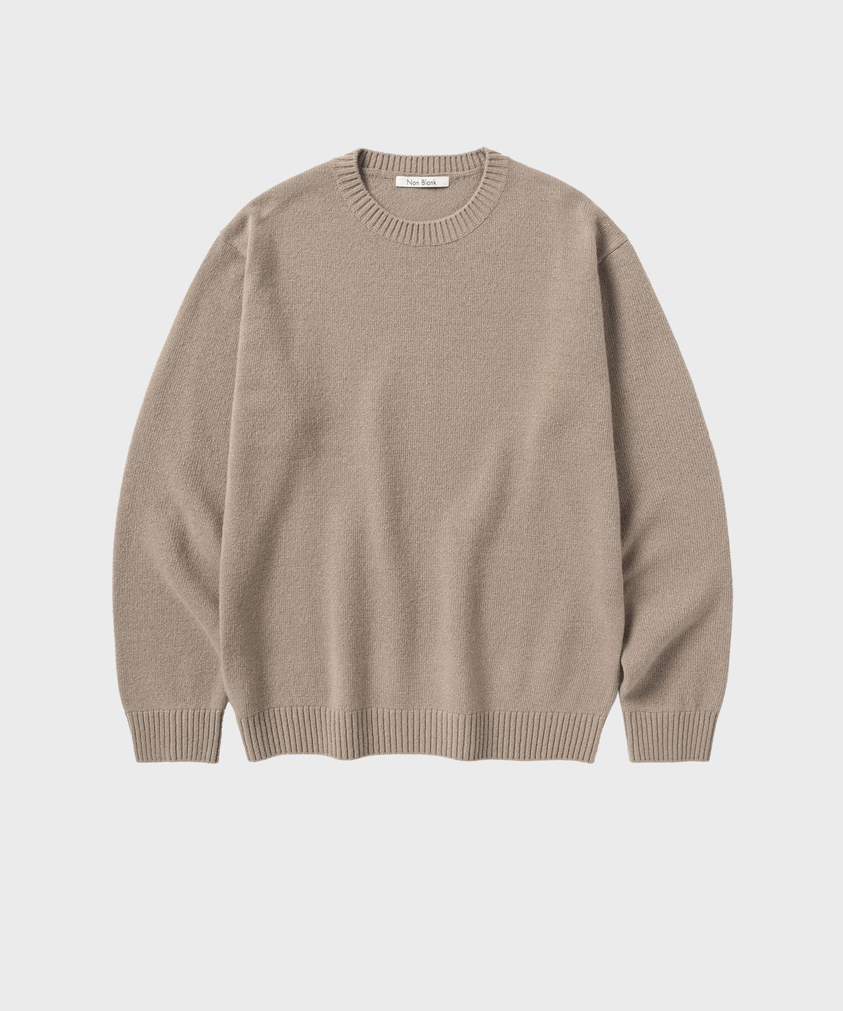 넌블랭크(NONBLANK) 데일리 울 캐시미어 크루넥 니트_TAUPE GREY