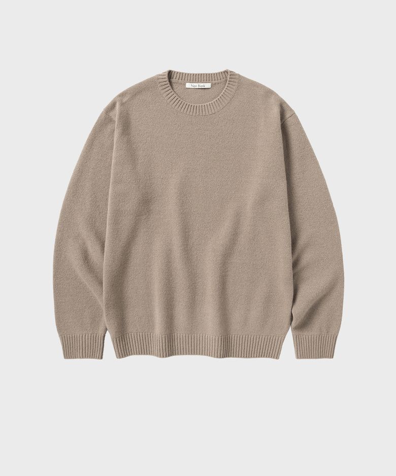 데일리 울 캐시미어 크루넥 니트_TAUPE GREY