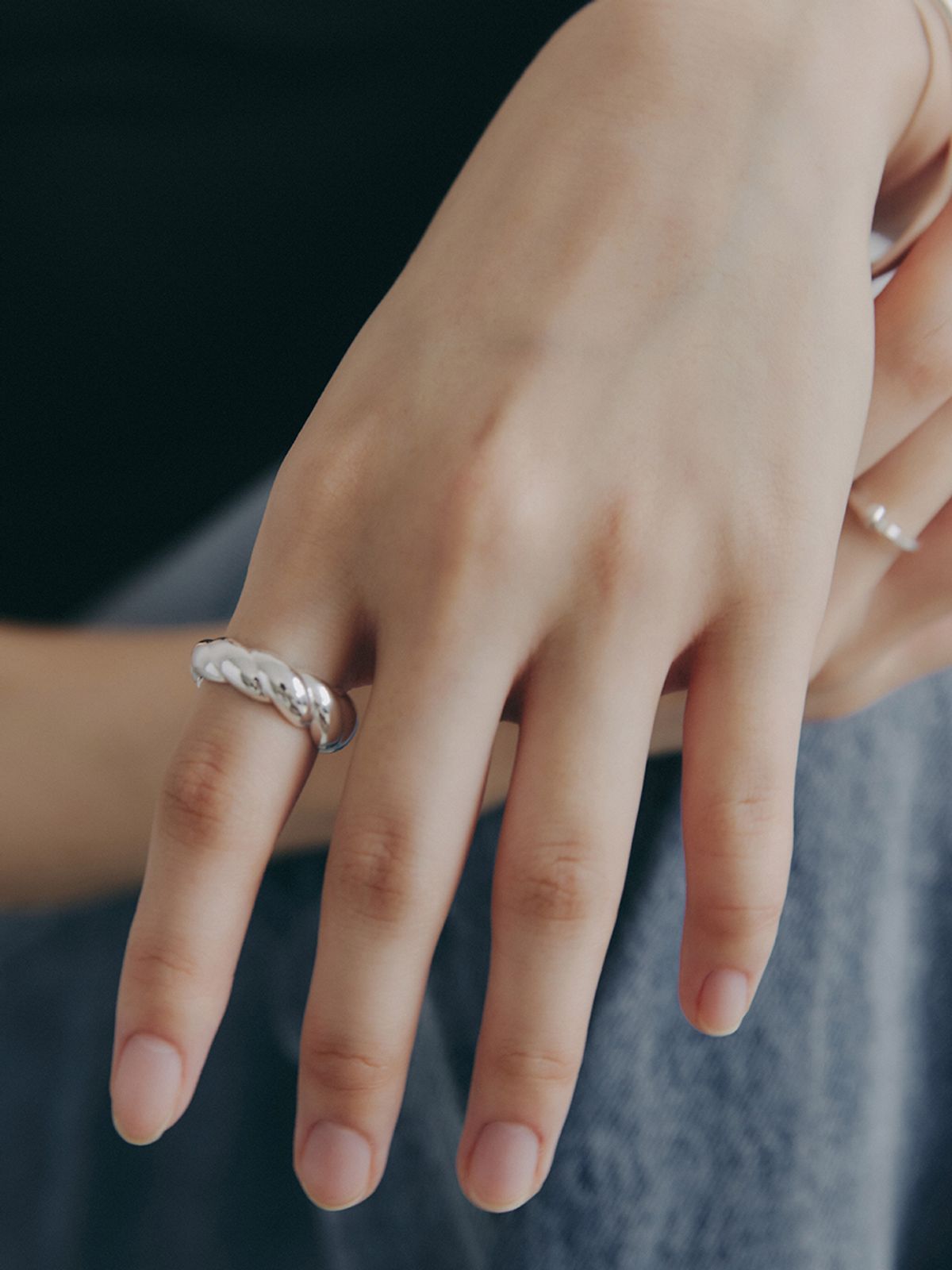 이너프(ENUFF) (silver 925) Croissant volume ring