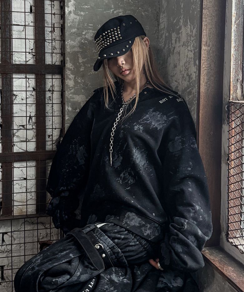 W.더티 폴로 스웻 셔츠 블랙