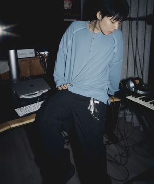 DEV:10 CUT LINE CARGO PANTS_BLACK