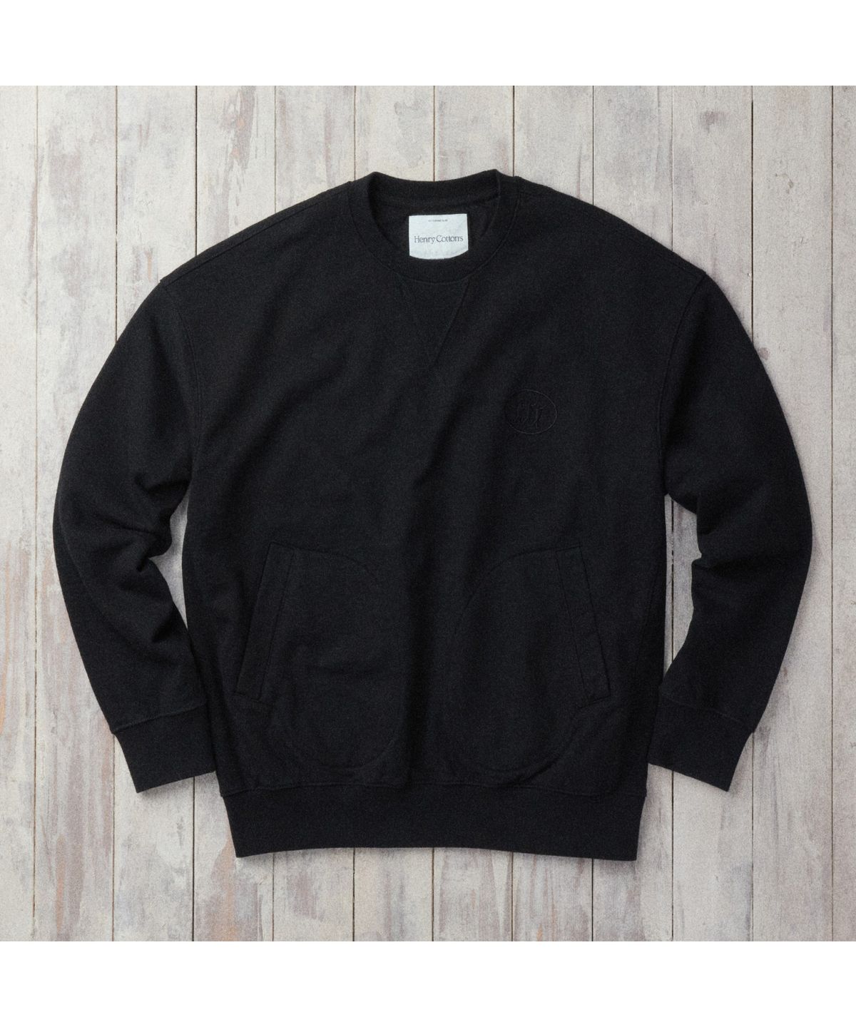 헨리코튼(HENRY COTTONS) [Fly Fishing Club] Fisherman Sweatshirt AZTAM26200BKX