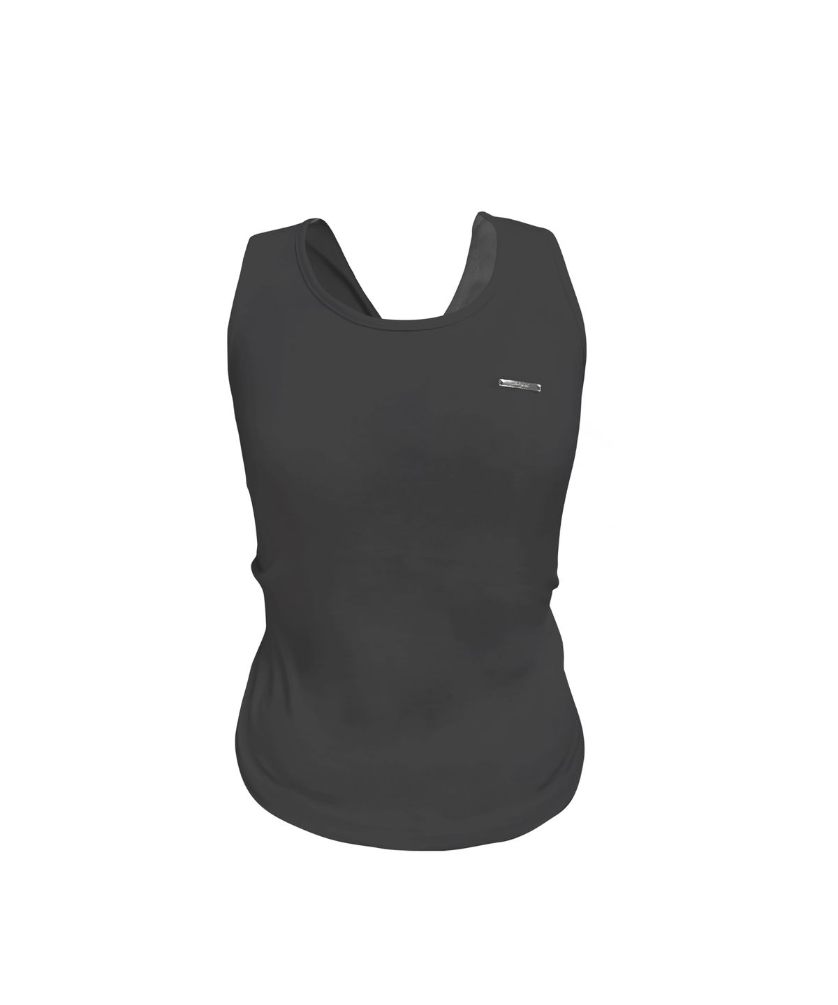 정도(JUNGDO) BACK WEAVE SLEEVELESS . CHARCOAL