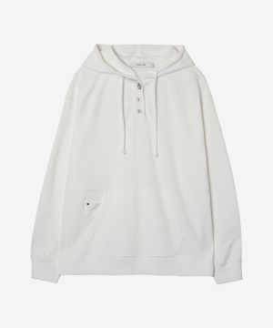 DEV:10 WAFFLE HENLEY HOODIE_WHITE