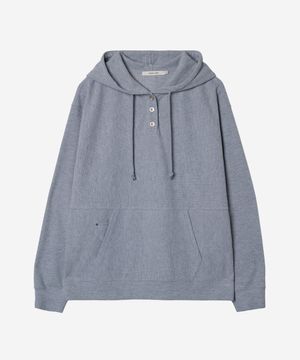 DEV:10 WAFFLE HENLEY HOODIE_MELANGE GREY