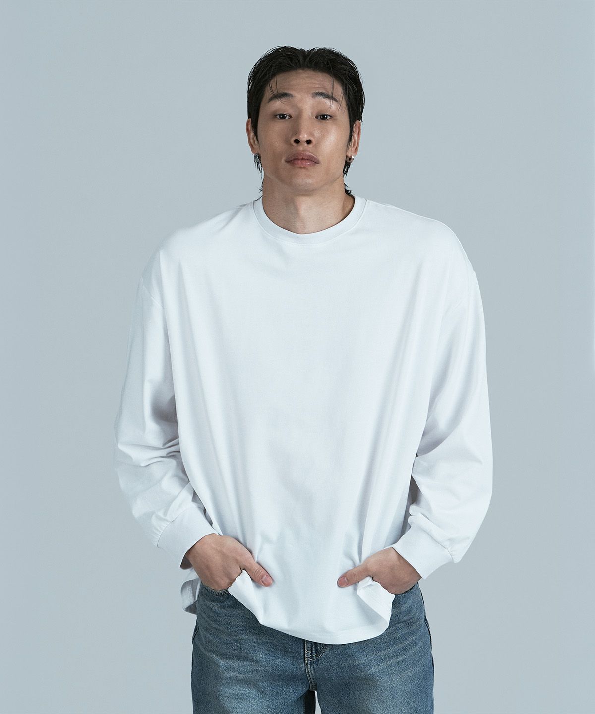 제이엘브(JELEVE) 립 루즈핏 롱슬리브
