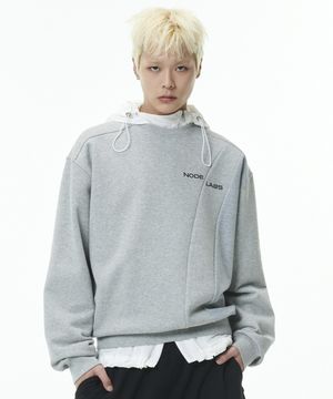 DEV:10 TEXTURE BLOCK SWEATSHIRT_MELANGE GREY
