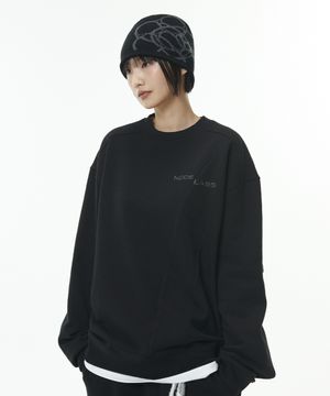 DEV:10 TEXTURE BLOCK SWEATSHIRT_BLACK