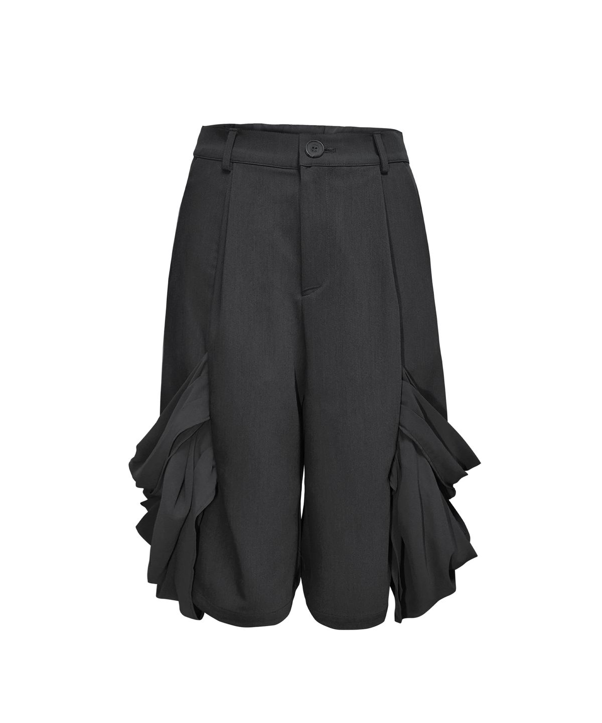 정도(JUNGDO) VEIL BERMUDA SLACKS . BLACK