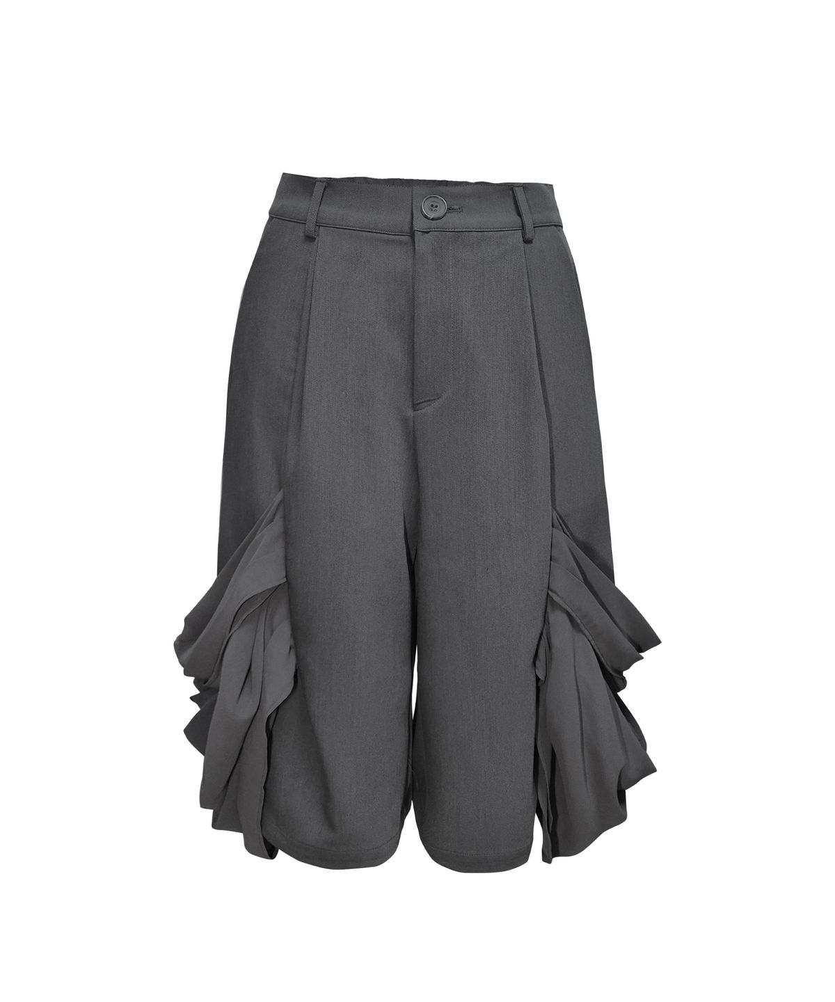 정도(JUNGDO) VEIL BERMUDA SLACKS . DARK GRAY