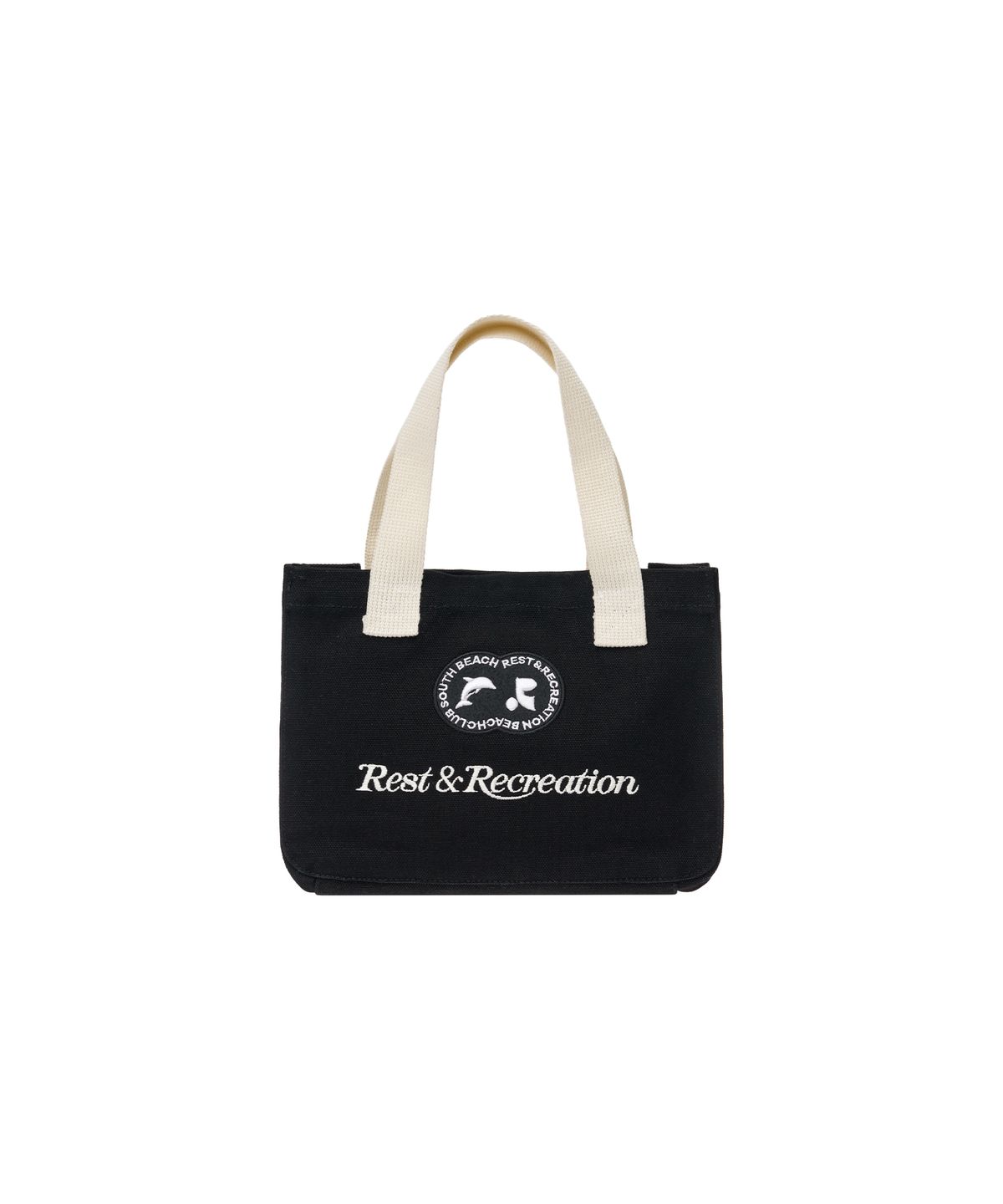 레스트앤레크레이션(REST&RECREATION) RR CANVAS TOTE BAG - BLACK