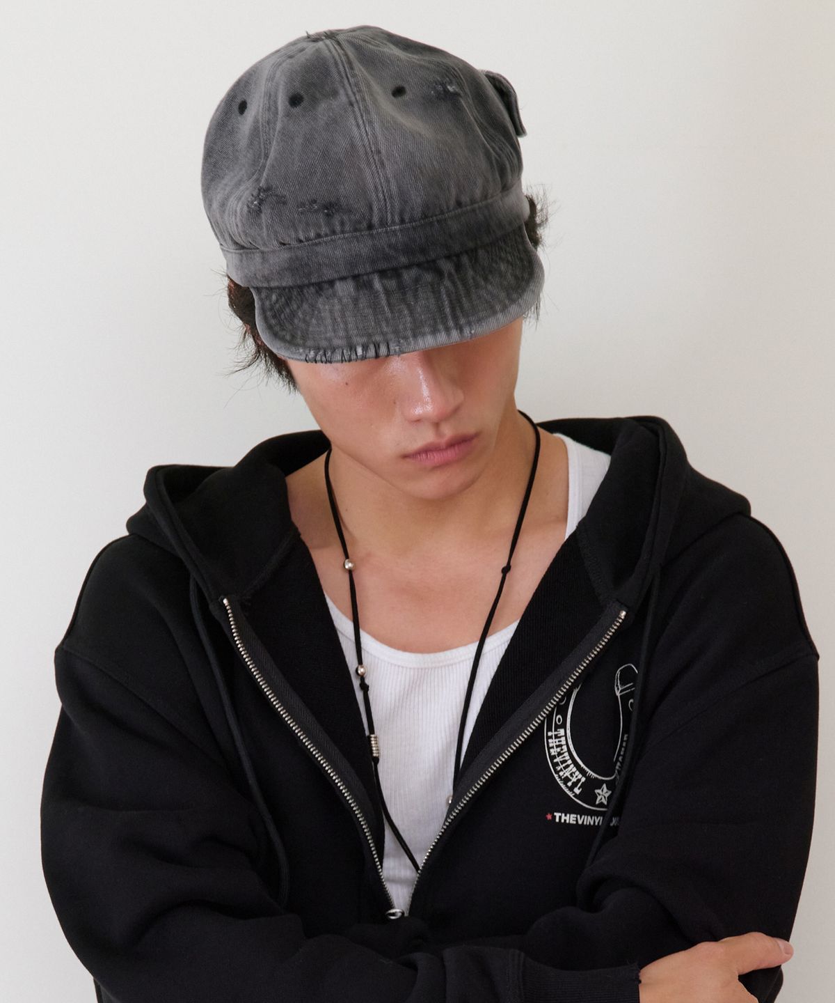 더바이닐하우스(THEVINYLHOUSE) RAW COUNTRY BALL CAP BLACK