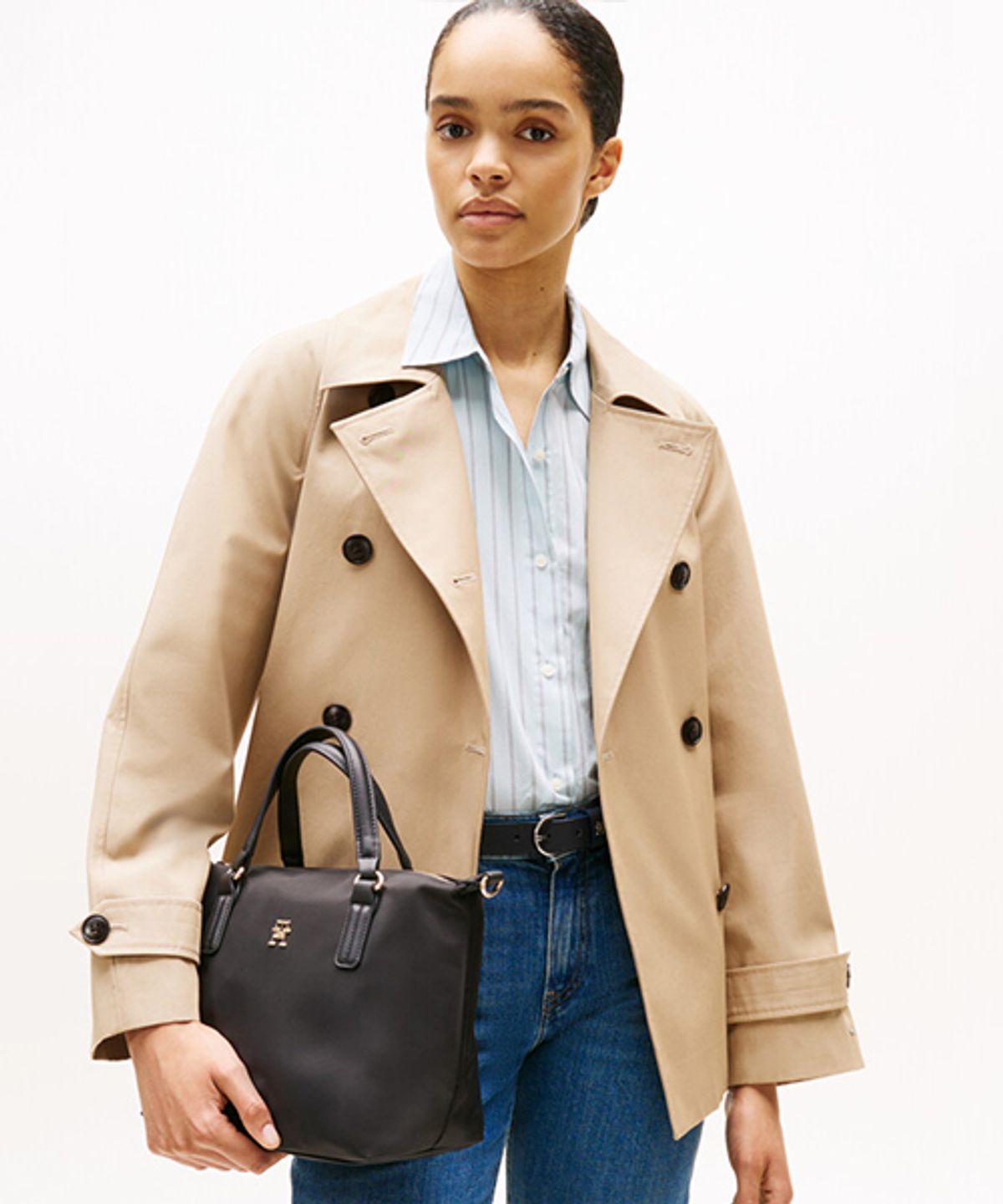 타미힐피거(TOMMY HILFIGER) TH 스몰 토트백 (T22G1ABG050WT1BDS)