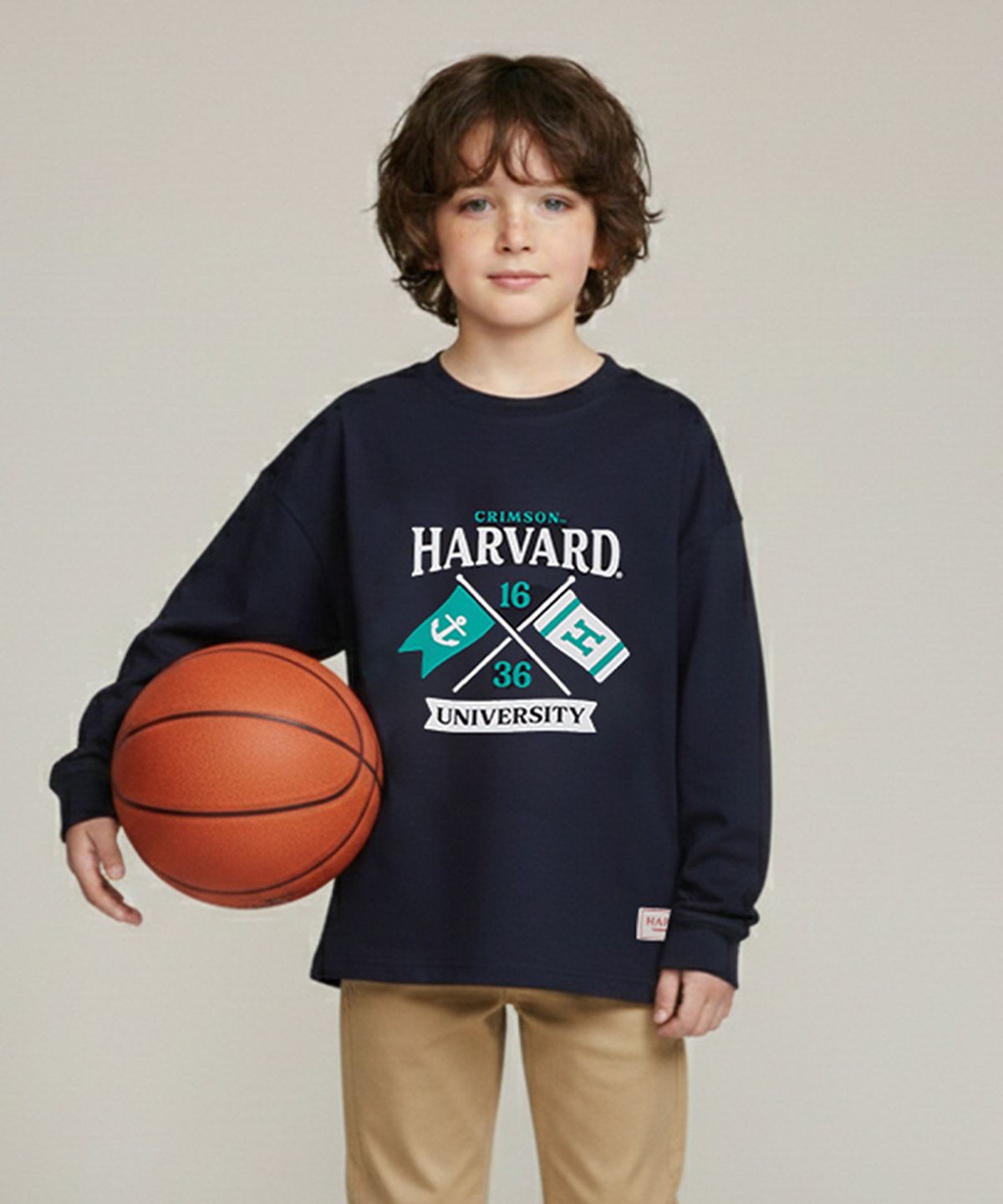 하버드 키즈(HARVARD KIDS) 헤리티지 티셔츠 B6S001