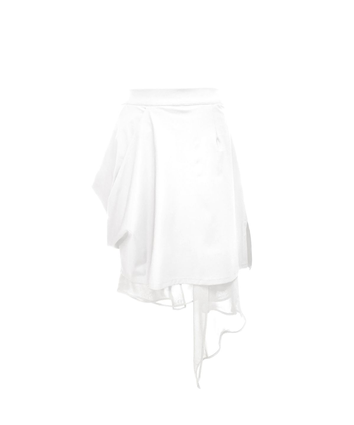 정도(JUNGDO) DRAPING LAYERS SKIRT . WHITE