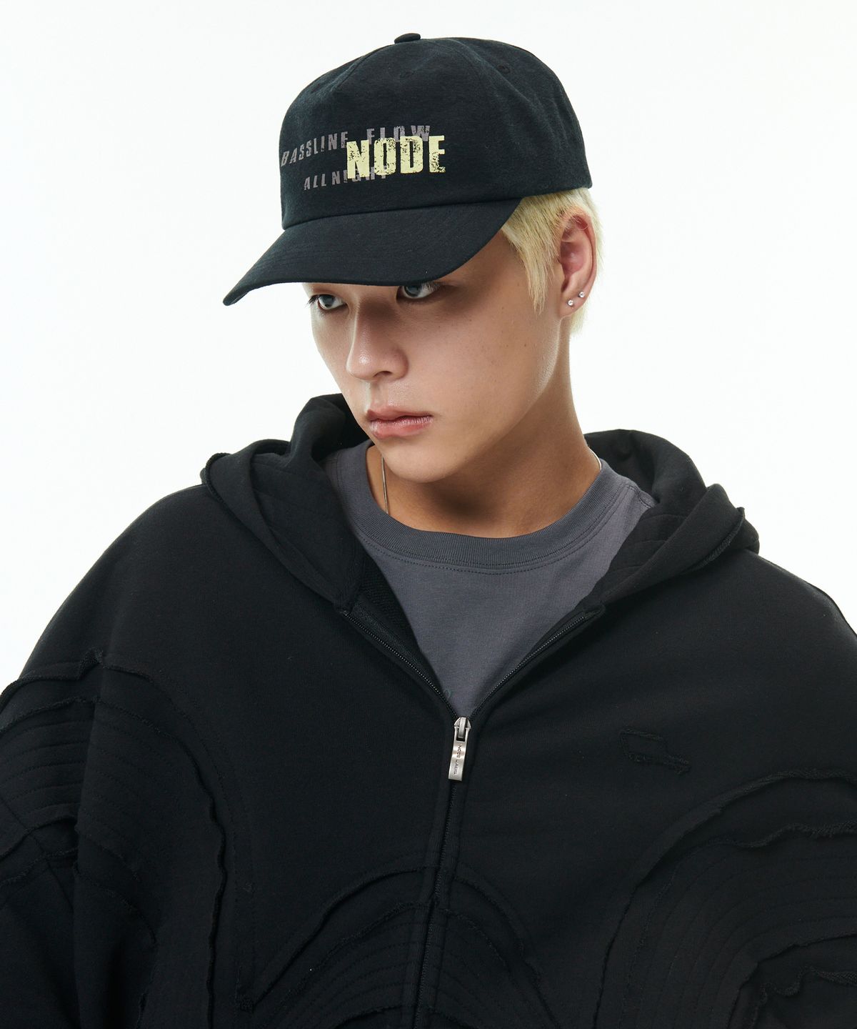 노드랩스(NODE LABS) DEV:10 빈티지 그래픽 5P 볼캡_블랙