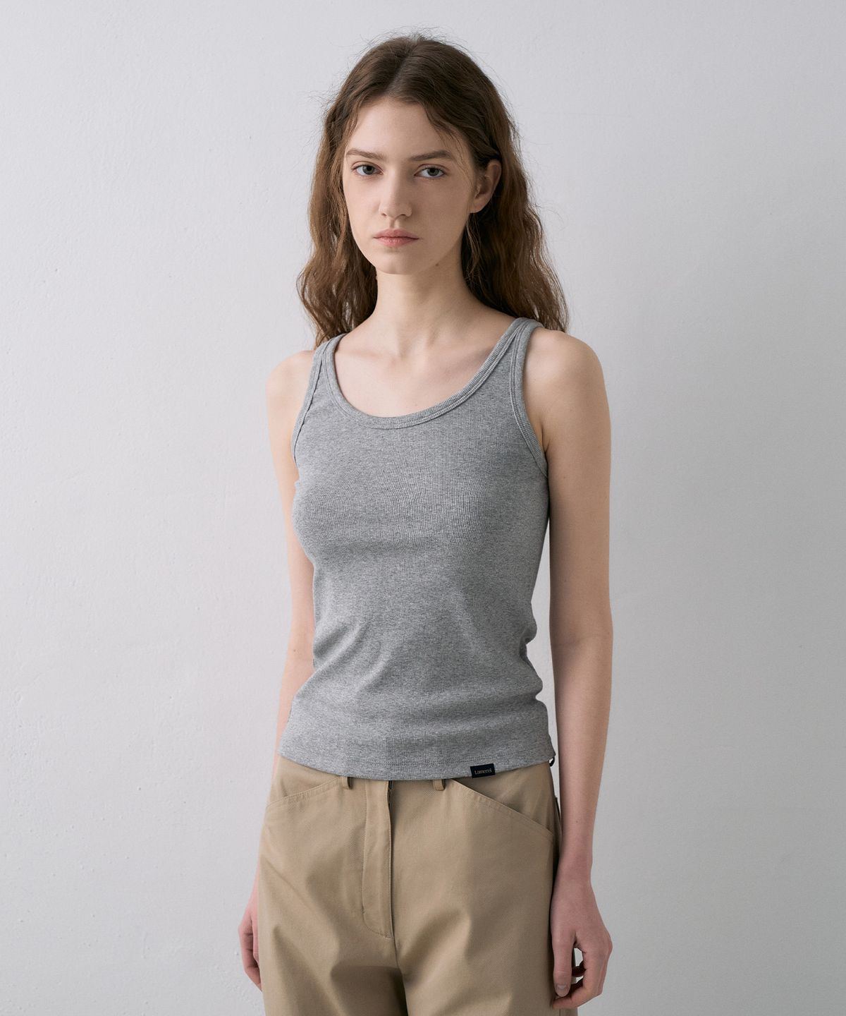 라메레이(LAMEREI) Cotton Lip Tank Top[LMBFSPTT616]-4color