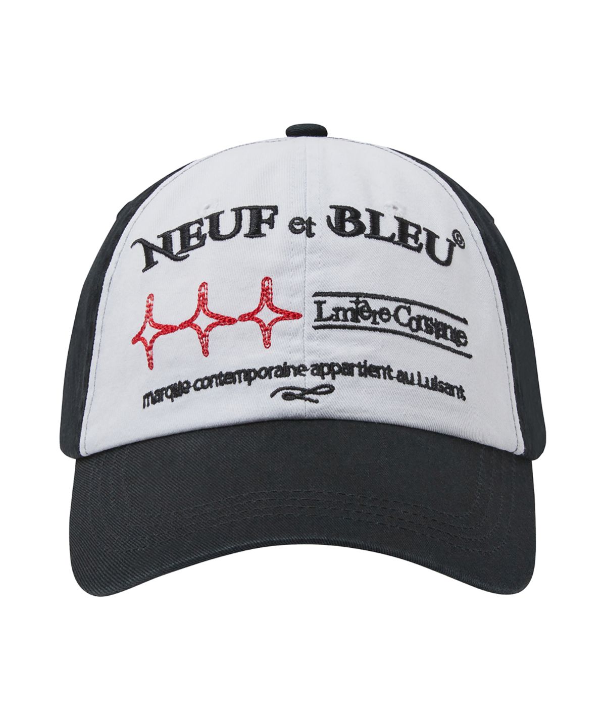 누프에블루(NEUFETBLEU) NEB shine two tone cap (black)