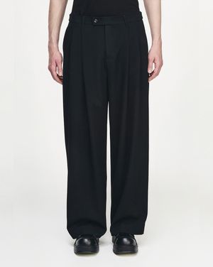 송지오옴므 아티저널 와이드 팬츠 블랙 SI2PT272BK