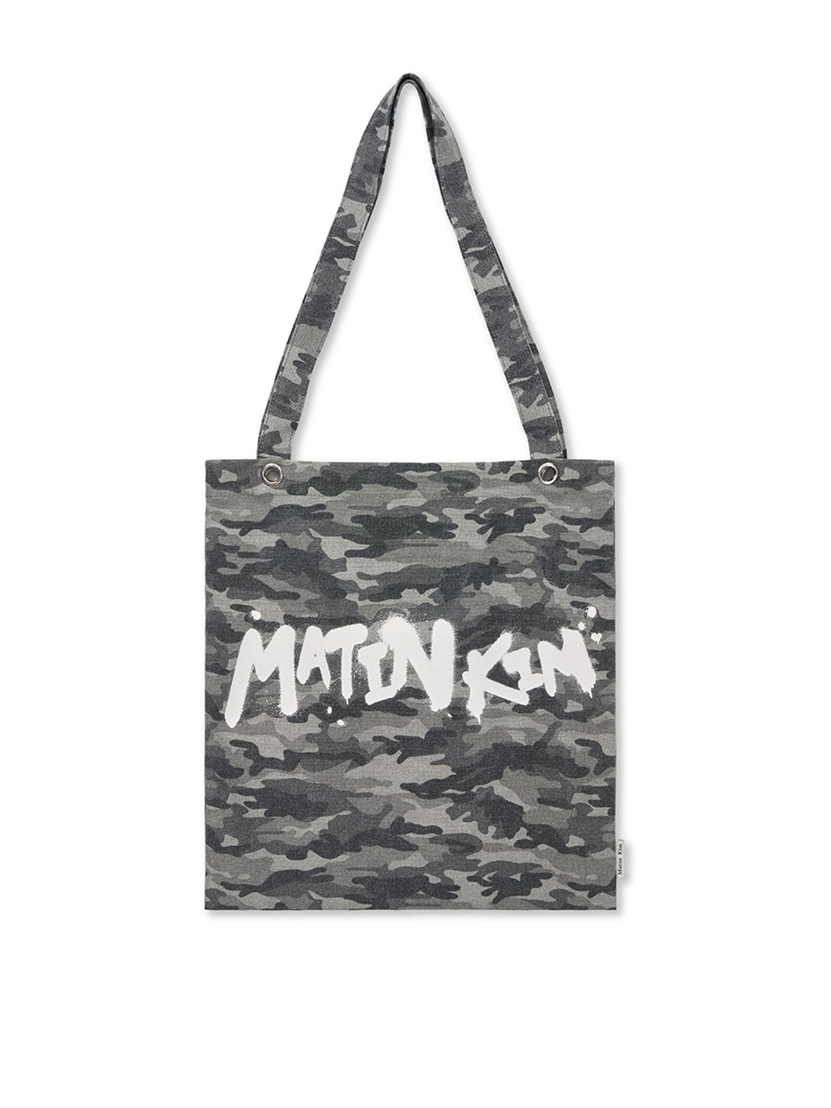 마뗑킴(MATIN KIM) MATIN CAMOUFLAGE ECOBAG IN GREY