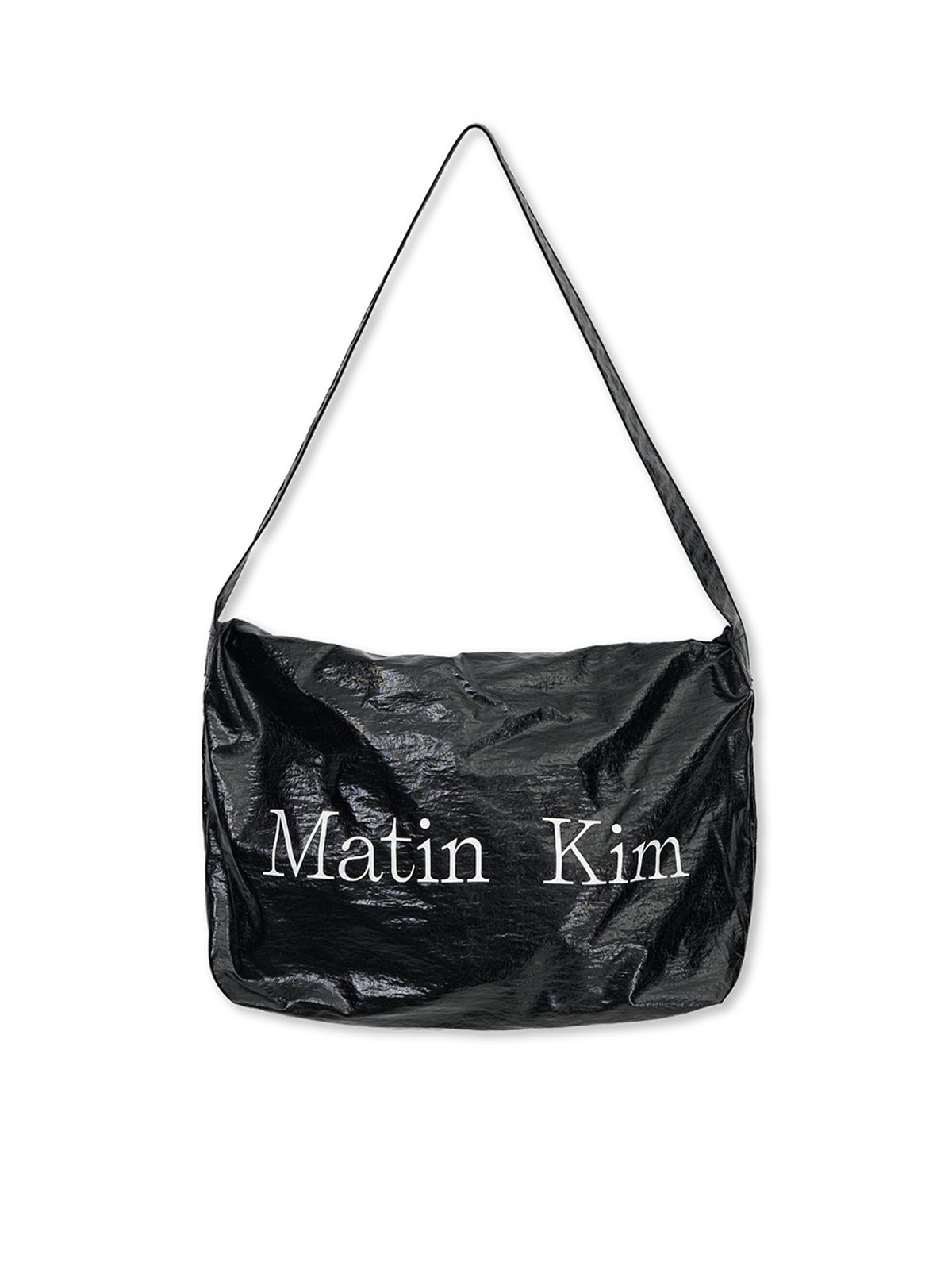 마뗑킴(MATIN KIM) GLOSSY LIGHT TWO WAY BAG IN BLACK