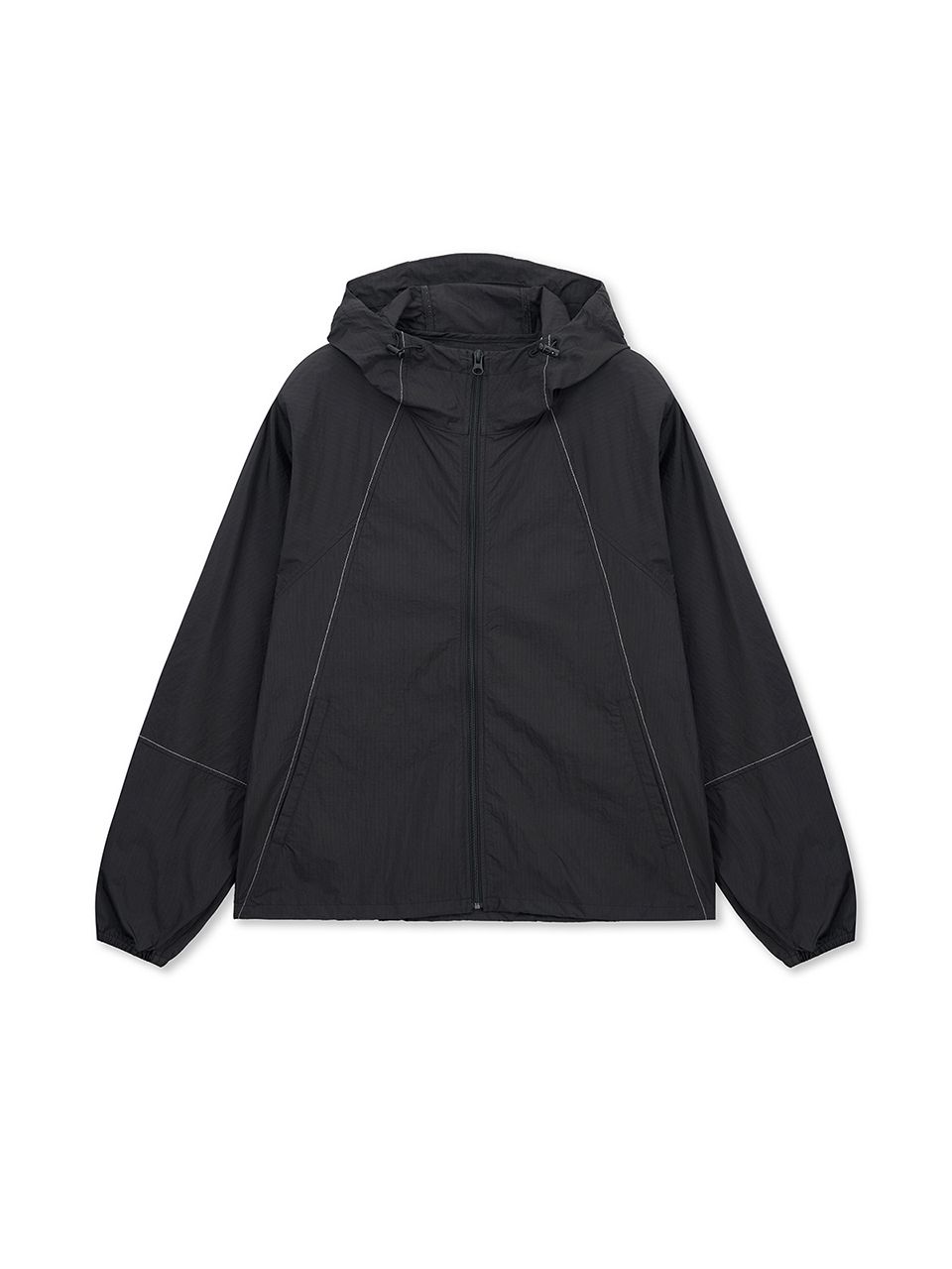 MUSINSA | MATIN KIM BACK LOGO HOODY WIND BREAKER IN BLACK