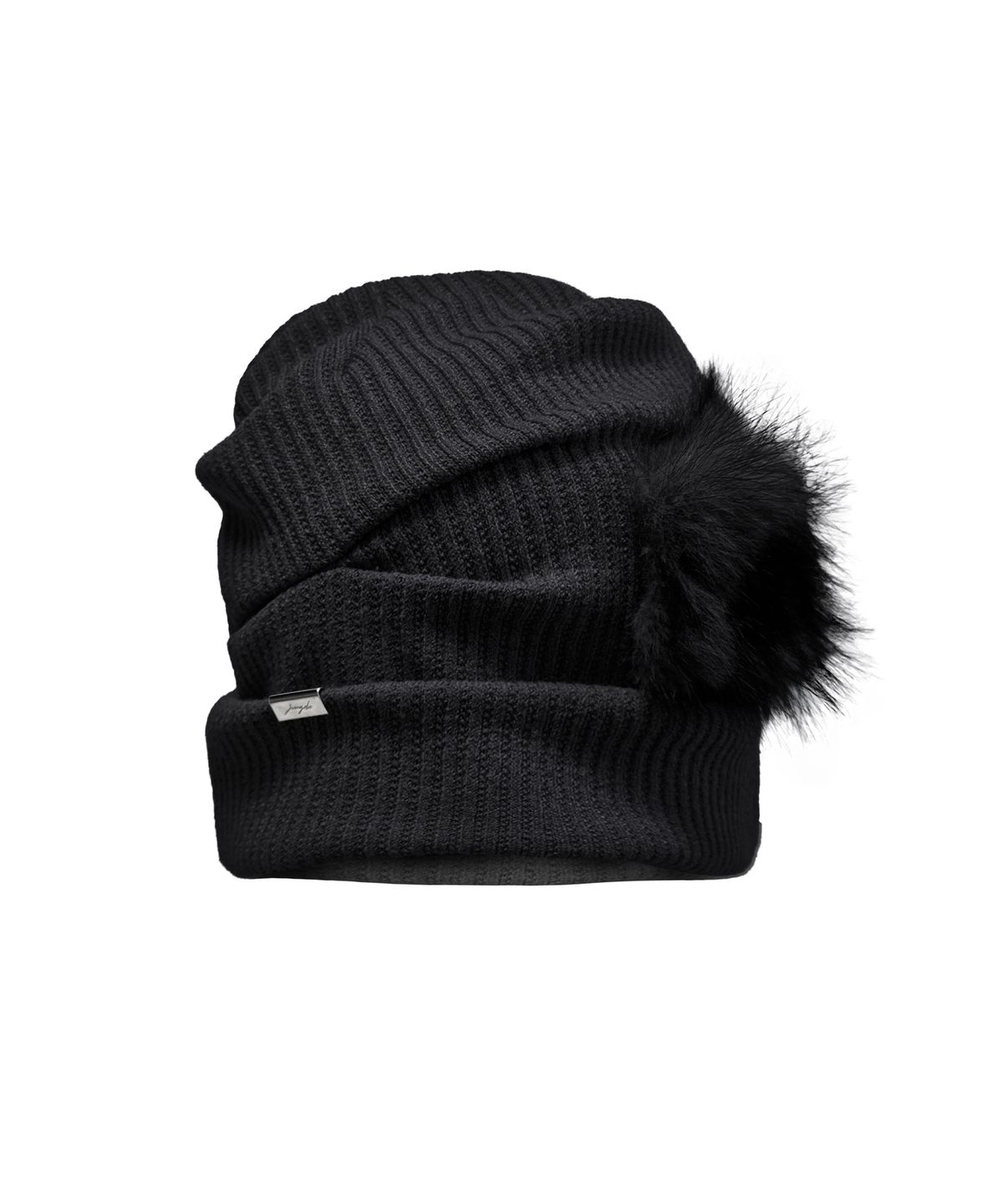 정도(JUNGDO) FLUFFY FORM BEANIE . BLACK