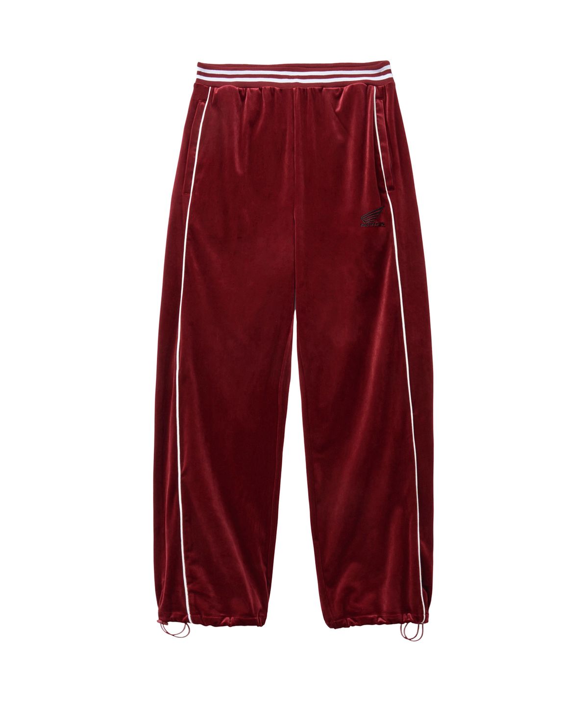 핍스 모터사이클(PHYPS MOTORCYCLE) Velvet Track Pants Burgundy