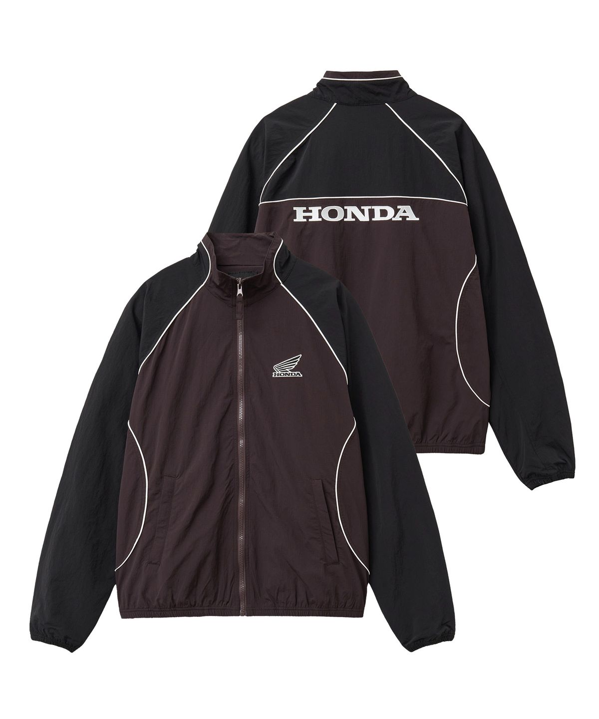 핍스 모터사이클(PHYPS MOTORCYCLE) Nylon Vintage Color Block Track Jacket Red