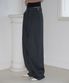 사이드 플랩 와이드 슬랙스_Charcoal