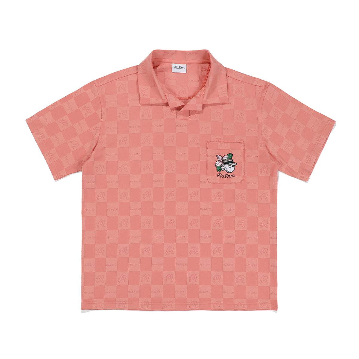 말본 골프(MALBON GOLF) Panama 버킷 자카드 폴로 티셔츠 ORANGE (MAN)