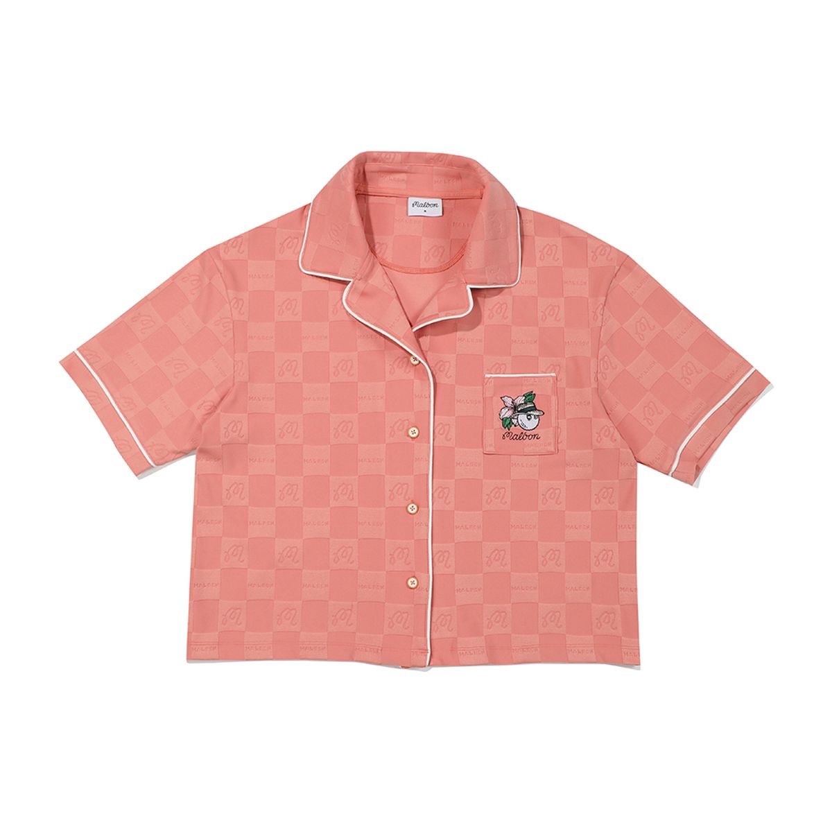 말본 골프(MALBON GOLF) Panama 버킷 자카드 폴로티셔츠 ORANGE (WOMAN)