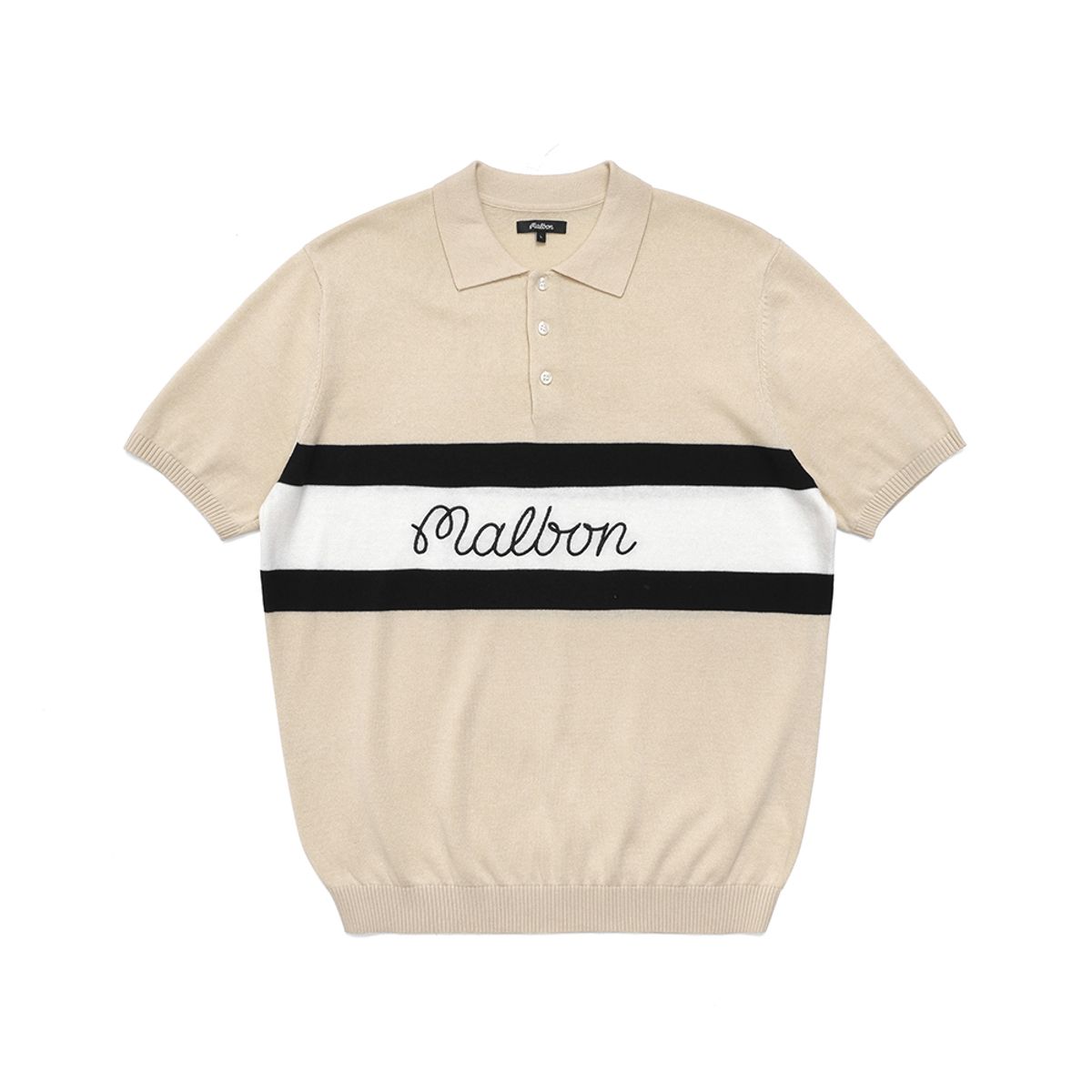 말본 골프(MALBON GOLF) [LEGACY Collection] Oaks 니트 폴로 티셔츠 BEIGE