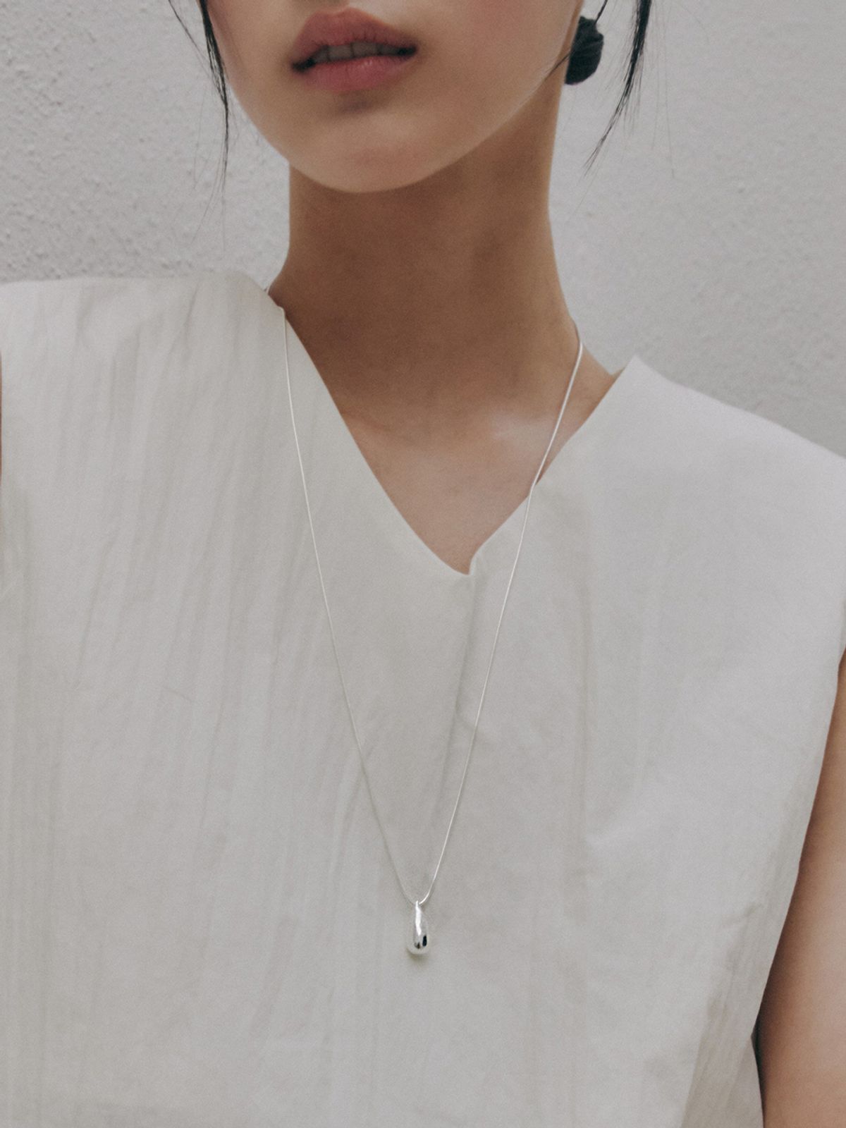 이너프(ENUFF) (silver 925) 2 Way drop necklace