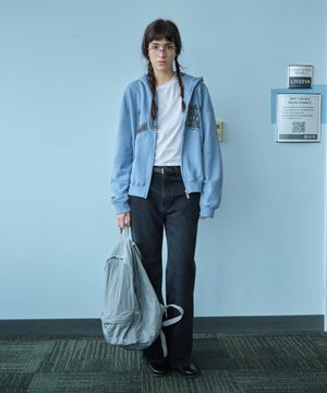 LOW SOFT SWEAT ZIP-UP HOODIE_BABY BLUE [LC267TS12BY]