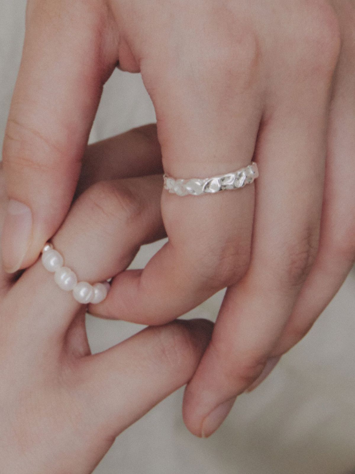이너프(ENUFF) (silver 925) Cracker textured ring