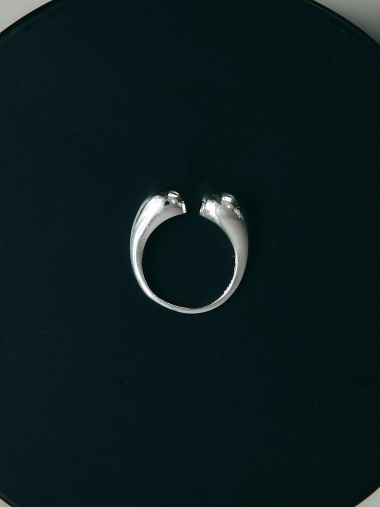 (silver 925) Connected ball ring