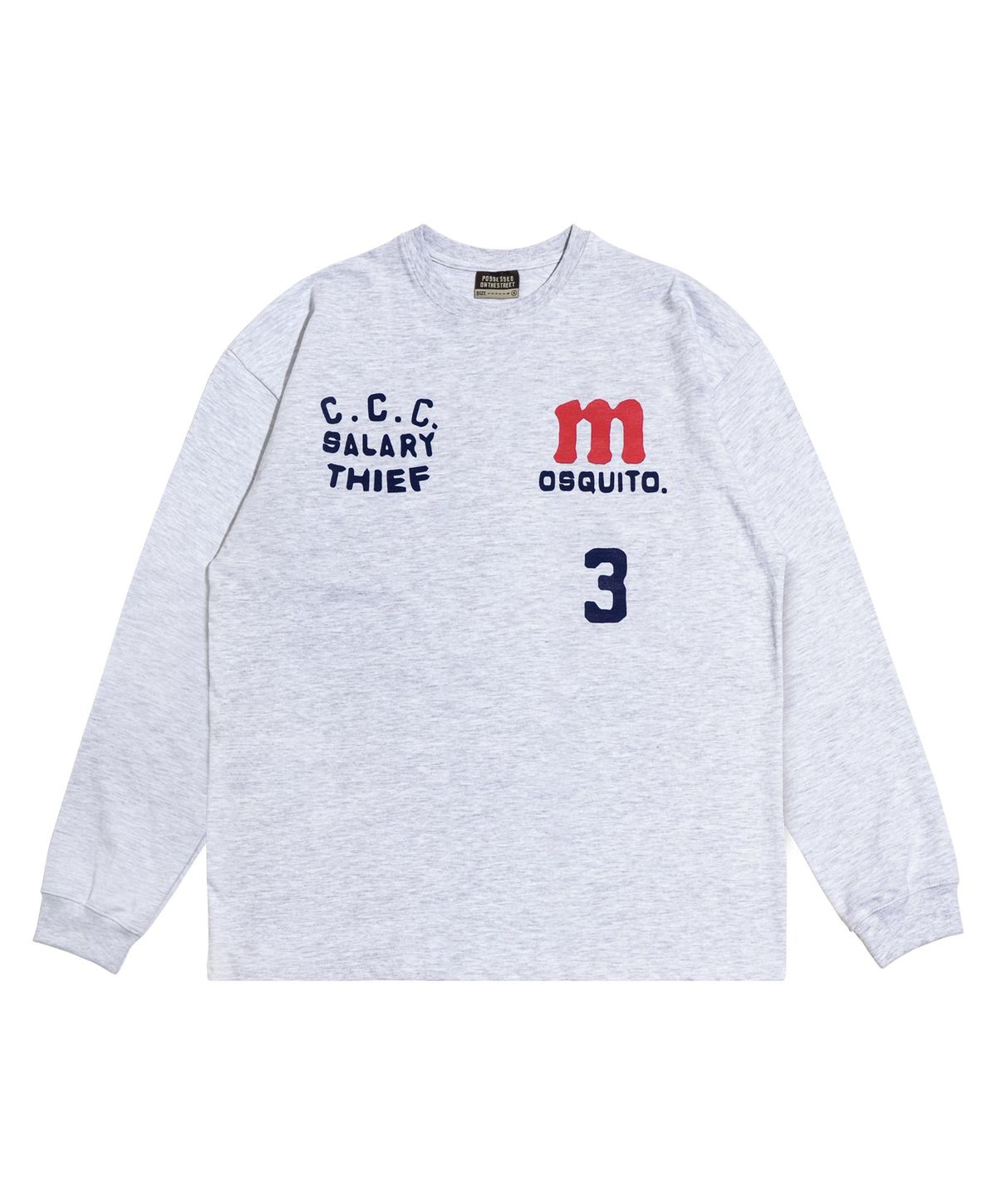 퍼츠(POTS) SALARY THIEF LONG SLEEVE [WHITE MELANGE]