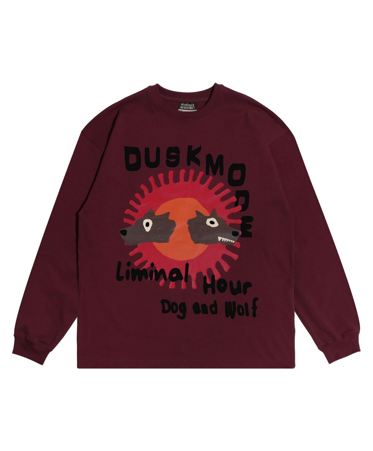 퍼츠(POTS) DUSK MODE LONG SLEEVE [BURGUNDY]