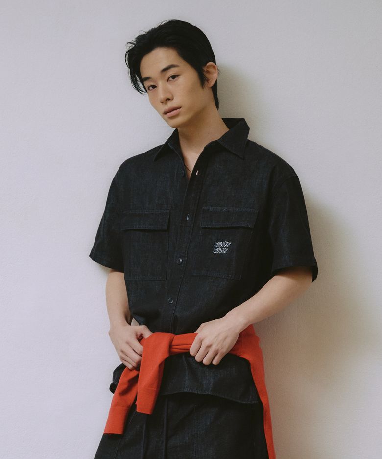 [26SS] 이지 데님 반팔셔츠 블랙