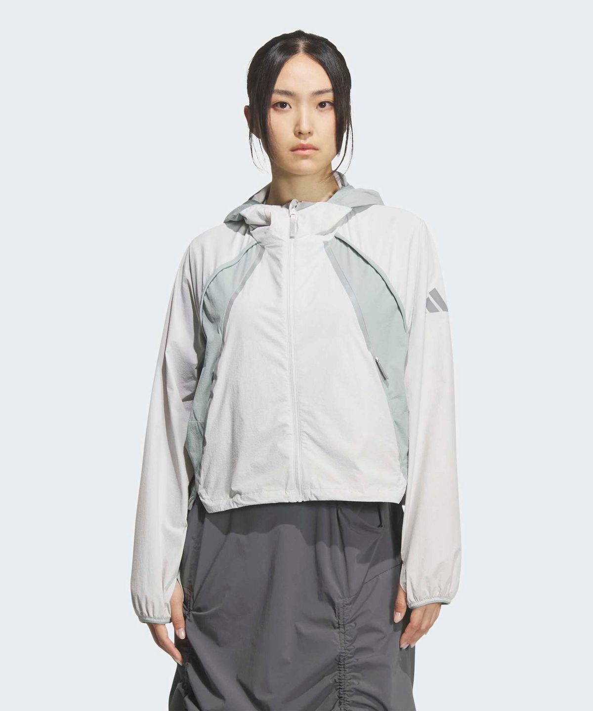아디다스(ADIDAS) 테렉스 엑스플로릭 윈드브레이커 재킷 - 그레이:원더세이지 / KD4376