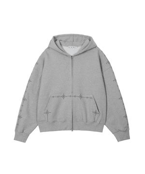 Stud Line Hood Zip-up (GRAY)