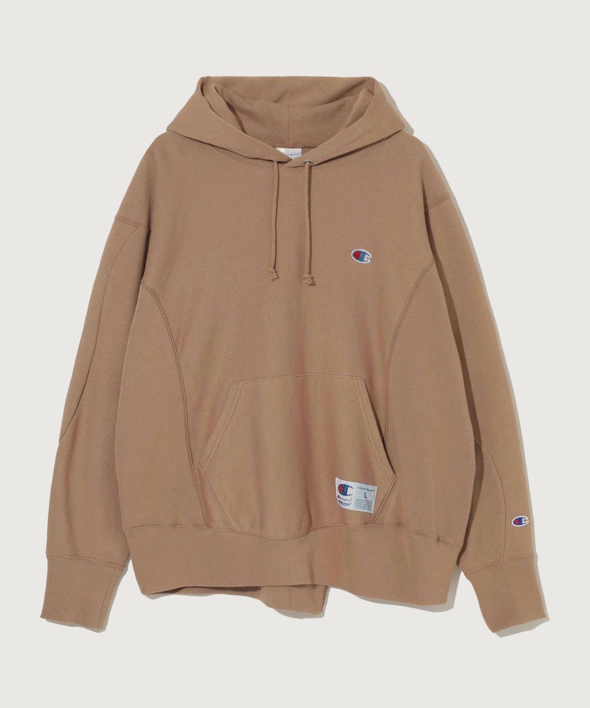 챔피온(CHAMPION) 챔피온 X 언더커버 리버스위브 후드 티셔츠 Beige