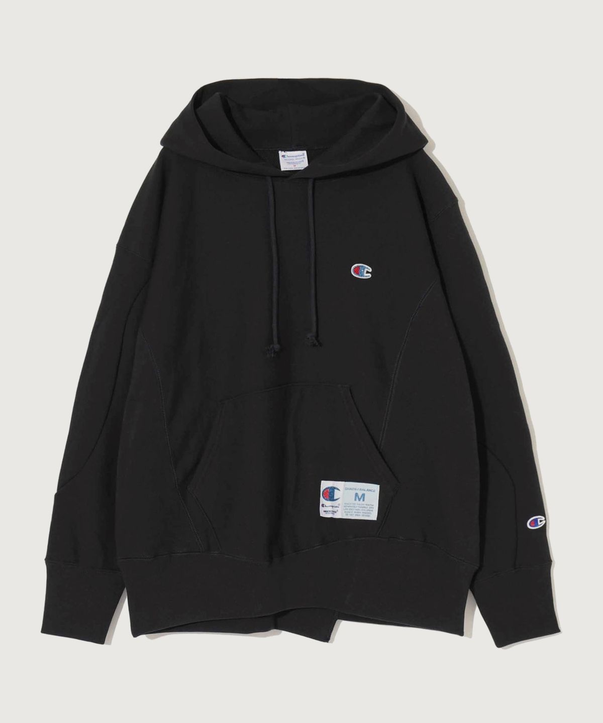 챔피온(CHAMPION) 챔피온 X 언더커버 리버스위브 후드 티셔츠 Midnight Black