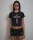 Stud Cross T-shirt (BLACK)