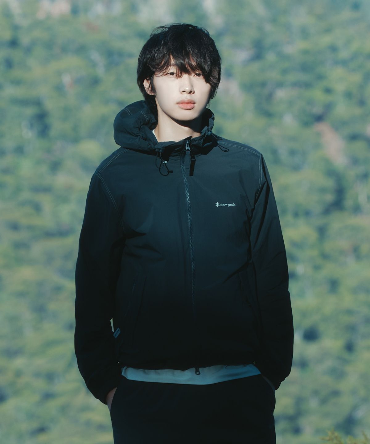스노우피크 어패럴(SNOWPEAK APPAREL) 경량 타슬란 윈드스토퍼 후드 바람막이 (S26SMPJK02) Navy